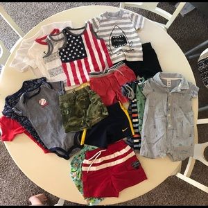 12 month baby boy summer lot 17 pieces